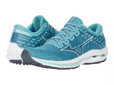 New Women's Mizuno Wave Inspire 17 Waveknit Running Shoes Size 8 Blue 411311 • $59.99