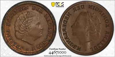 $337.75 • Buy Mint Error Netherlands 1 Cent Full Brockage Reverse KM 180  - PCGS MS 62 BN