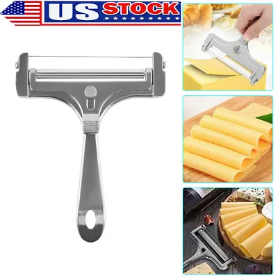 Hard Cheese Slicer Adjustable Stainless Steel Wire Cutter Kitchen Cooking Tool • $8.88