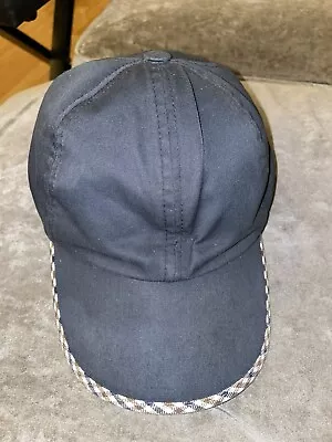 £320 • Buy Aquascutum Blue Mini Trim Hat Cap