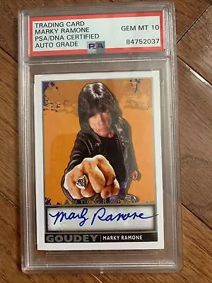 Marky Ramone PSA DNA  Goudey Autographs“ - The Ramones Band • $524.59