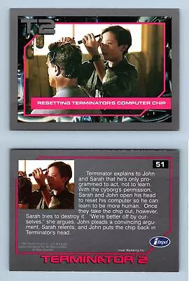 Resetting Terminator's Computer Chip #51 T2 Terminator 2 Impel 1991 Trading Card • $2.11