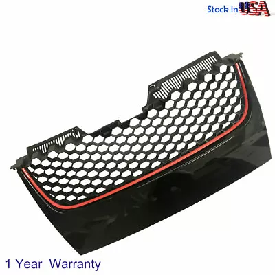 Front Bumper Upper Mesh Grille Red Trim For 06-09 VW Jetta GTI GLI /MK5 • $37.99