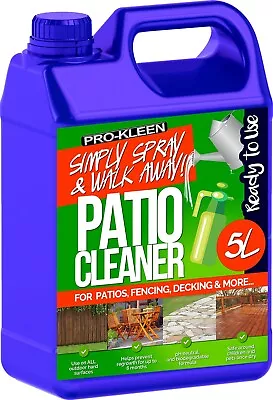 £14.95 • Buy ProKleen Patio Cleaner Fluid Mould Algae Killer 25% Stronger 5L Slabs Brick