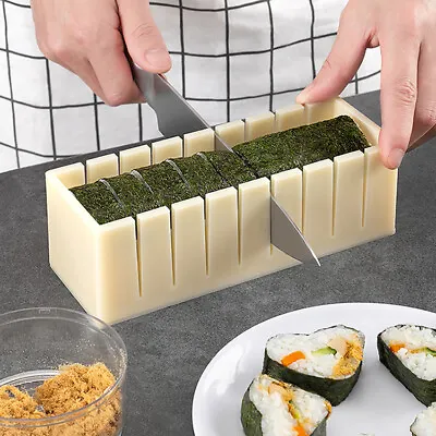 Portable Diy Sushi Maker Making Kit Rice Roller Mold For Beginners Kitchen Tool • £8.68
