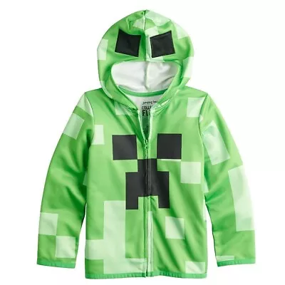 Jumping Beans Minecraft Creeper Zip Hoodie - Boy Size 4 NEW $28 • $15