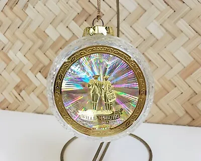 Holographic Prism Christmas Ball Ornament Gold Diorama Williamsburg Virginia • $13.50