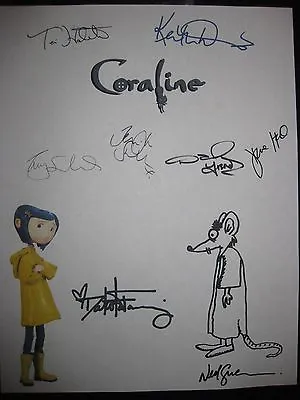 Coraline Signed Movie Script X8 Dakota Fanning Teri Hatcher Keith David Reprint • $19.99