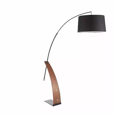 Mid Century Modern Floor Lamp Lighting Arched Arc Foot Switch Indoor Wood Home • $280.40