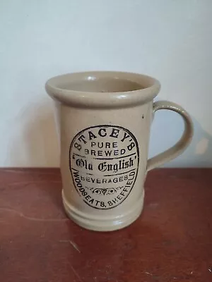 Vintage Pearsons Of Chesterfield Stoneware Beer Tankard Staceys Old English • £10