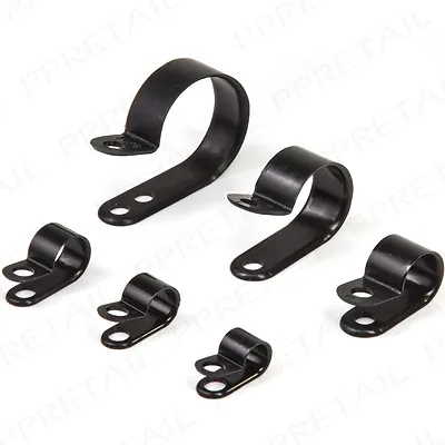 P Clips Steel/Nylon ALL SIZES Conduit Wire/Pipe Running Cable/Hose Wall Tidy UK • £3.63