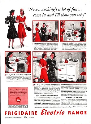 1948 General Electric Automatic Electric Range Vintage PRINT AD Wife Appliance  • $26.79