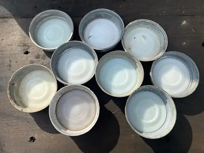 Lot Of 9 Vintage Porcelain Lines Canning Jar Lids • $14.99