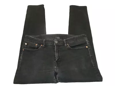 American Eagle Mens Jeans 32x30 Black Denim Skinny Airflex+ Stretch Dark Wash • $18.99