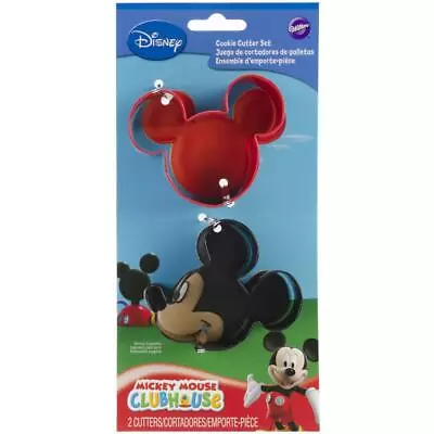 Wilton Painted Metal Cookie Cutters Disney Mickey Mouse Head Ears Side View X 2 • $3.99