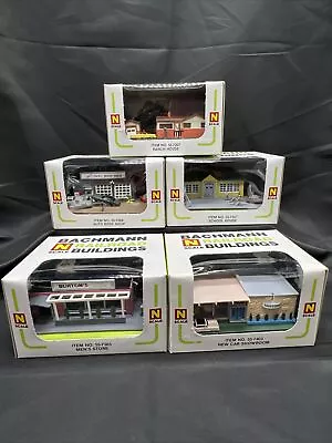 N Scale Bachmann Railroad Buildings Lot Of 5 • $44.74