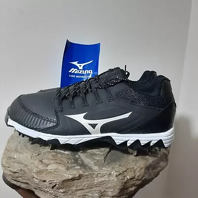 NEW MIZUNO Spike Swift 6 Softball Metal Cleats Black White Womens Size 8 Shoes • $20