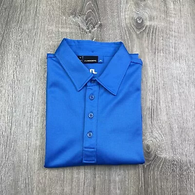 J.LINDEBERG Polyester Short Sleeve Golf Polo Perfomance Jersey Shirt Size M • $26.99