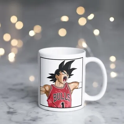 £6.99 • Buy Goku - Dragon Ball Z Slam Dunk - Saiyan DBZ - Coffee Tea Mug 11oz - Bulls Top