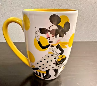 Minnie Mouse Coffee Tea Cup Mug Yellow Interior Disney Store Original 10 Oz. • $9.99