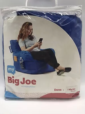 $39.95 • Buy Big Joe Dorm Bean Bag Chair  Comfort For Kids & Adult  BLUE (No Beans Included)