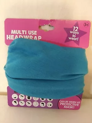 HER Multi Use Headwrap Blue 12 Ways To Wear - Headband/Protective Mask/Pony NEW • $5