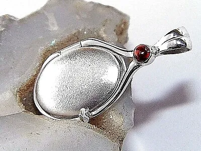 925 Sterling Silver4mm Natural Garnet Locket H2O Just Add Water Mermaids Pendant • $59.77