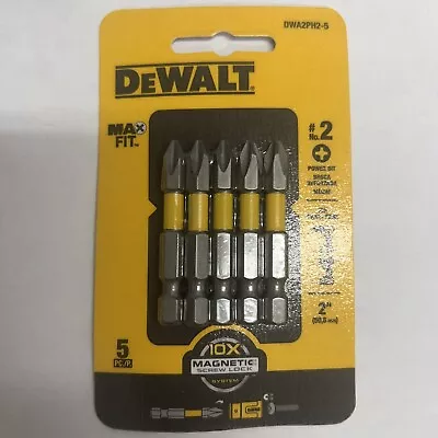 DEWALT DWA2PH2-5  Impact Ready Phillips #2 S X 2 In. L Power Bit Steel 5 Pc • $9.49