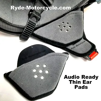 Thin Audio Ready Soft Ear Pads Fit Harley Vega Motorcycle Half Helmets • $17.99