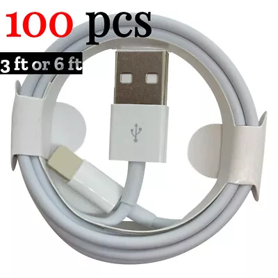 100 Pcs USB Charger Cable Fast Charging Cord Lot For IPhone 13 12 11 XR 8 7 6 5c • $94.02