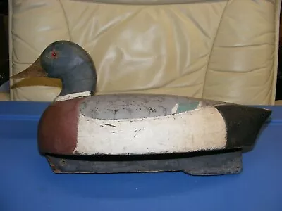 30's Mallard Duck Decoy Well Used Mishandled Canada Carver Joe Momney (read )  • $74.99