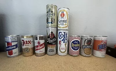 Lot Of 10 Empty Vintage Beer Aluminum And Steel Cans For Man Cave • $14.99