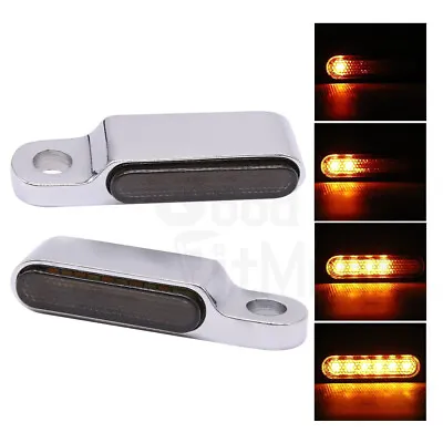 For Harley Sportster 1200 883 Amber LED Motorcycle Handlebar Turn Signals Light • $15.22