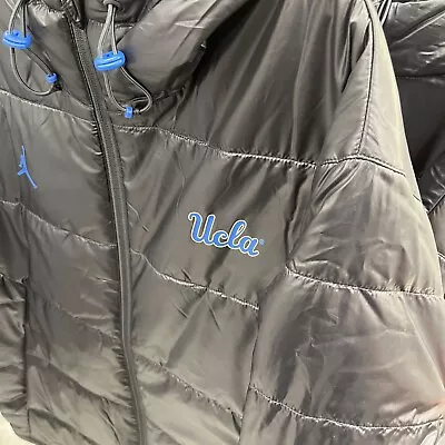 NWT Nike Jordan X UCLA Bruins Mens Puffer Jacket Black Hooded DM9161-060 • $119.95