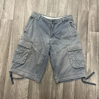 Fat Face Cargo Shorts Mens Waist 30 Blue Utility Washed Side Pockets W30 • £20