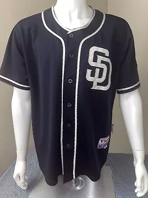 Majestic Blue San Diego Padres Men’s Baseball Jersey Size 50/medium • $55