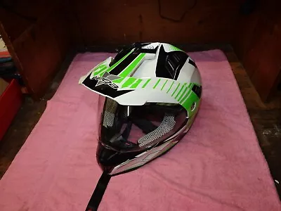 VEGA FULL FACE Cross Tour 2 MOTORCYCLE HELMET  Green Excellent • $139.99