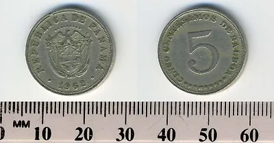 Panama 1962 - 5 Centesimos Of Balboa Copper-Nickel Coin - #1 • $1