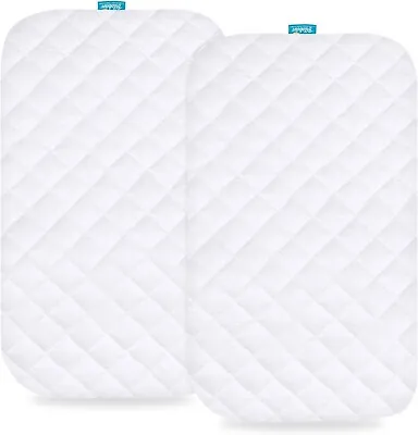 Waterproof Bassinet Mattress Pad Cover For MiClassic Soft Bamboo Surface 2 Pack • $17.99