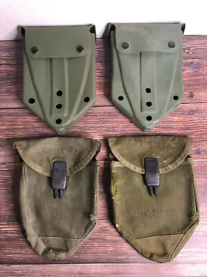 Entrenching Tool Cover Lot Of 4 (2 Vietnam Era 2 LC-1 Style) Fair Condition • $10.99