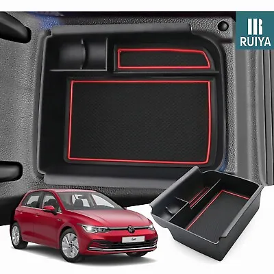 RUIYA Car Center Armrest Storage Tray Organizer Box For 2022-2024 VW Golf GTI R • $18.04