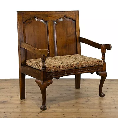 Victorian Antique Oak Settle (M-4309) • £1350