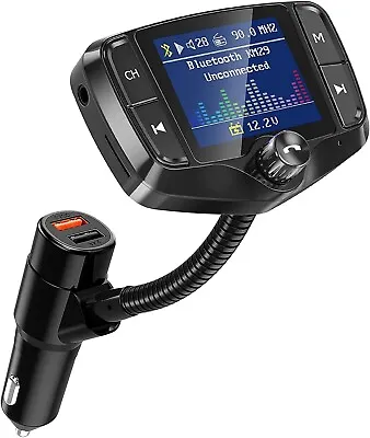 Nulaxy KM29 Car Bluetooth FM Transmitter 1.8  Color Screen With Battery Reading • $25.99