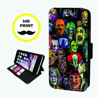 £9.77 • Buy HORROR MONTAGE PAIN EVIL - Faux Leather Phone Flip Cover - Fits IPhone & Samsung