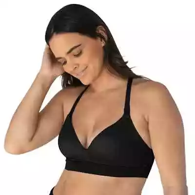 Kindred Bravely Minimalist Hands Free Pumping Nursing Plunge Bra Black -Size XL • $20.49