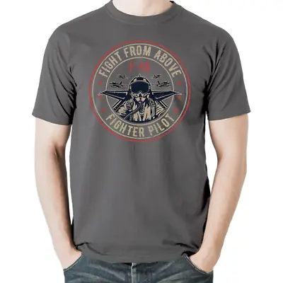 $20.98 • Buy F-16 Fighter Pilot Jet Plane Death From Above US Royal Air Force T-Shirt Gift
