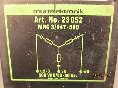 Murr Elektronik Voltage Suppressor MRC3/047-500 23052 • $99.99