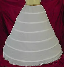 6 Bone Hoop Cotton Bridal Petticoat Wedding Slip Skirt • $42.95