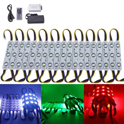 $11.39 • Buy 10~80ft 5050 SMD RGB 3 LED Module  Waterproof Store Front Window Light Sign Lamp