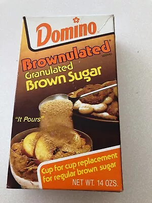 Vintage Domino Brown Sugar EMPTY BOX Brownulated Granulated  It Pours ! • $14.99
